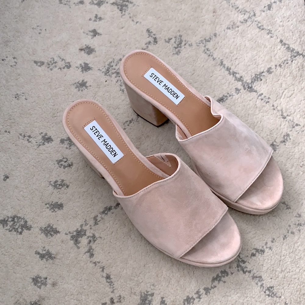 Steve Madden Relax Suede Leather Mules - 9